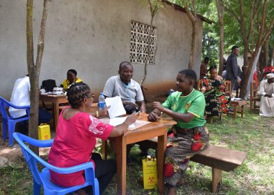 Check-up at Mwena village.